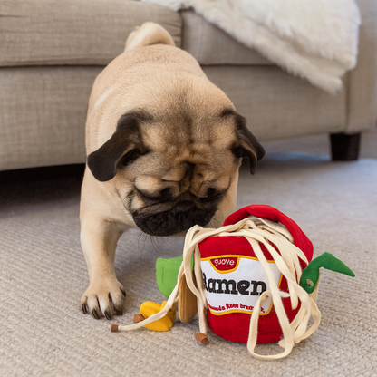 Tapis de fouille en forme de Ramen bouledogue