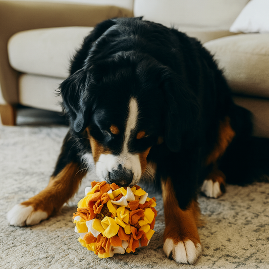 Tapis de fouille en forme de boule chien