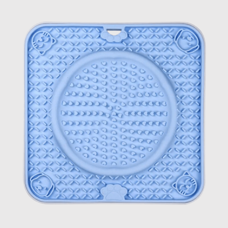 Tapis de fouille pour chien carré et rond en pointiller bleu