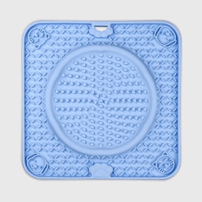 Tapis de fouille pour chien carré et rond en pointiller bleu