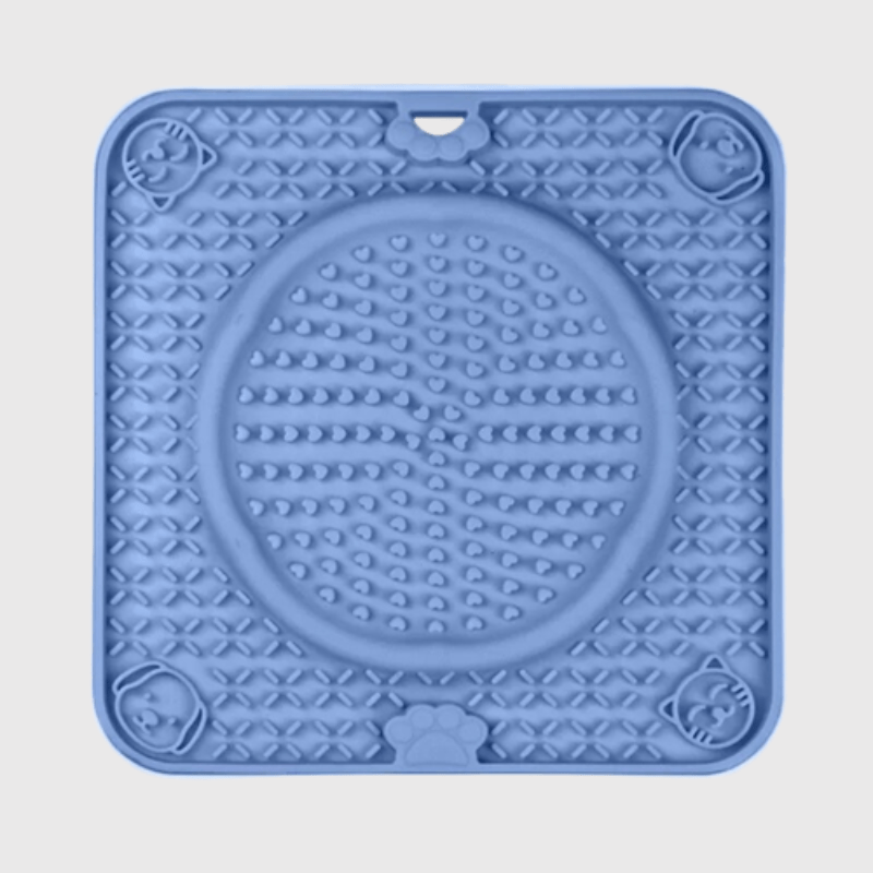 Tapis de fouille pour chien carré et rond en pointiller bleu fonce