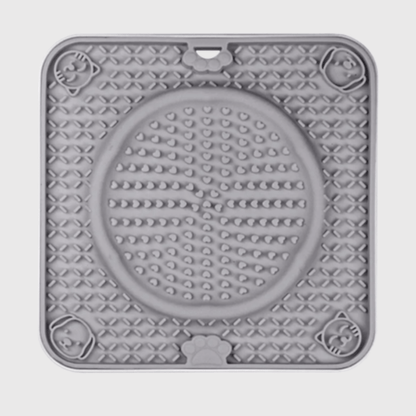 Tapis de fouille pour chien carré et rond en pointiller gris