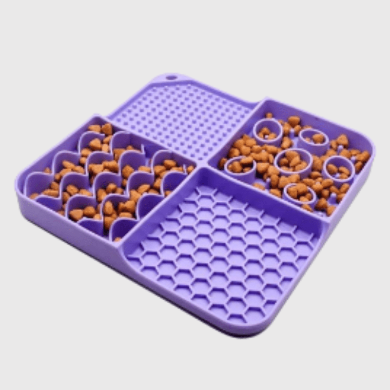 Tapis de lechage pour chien en silicone demo croquette
