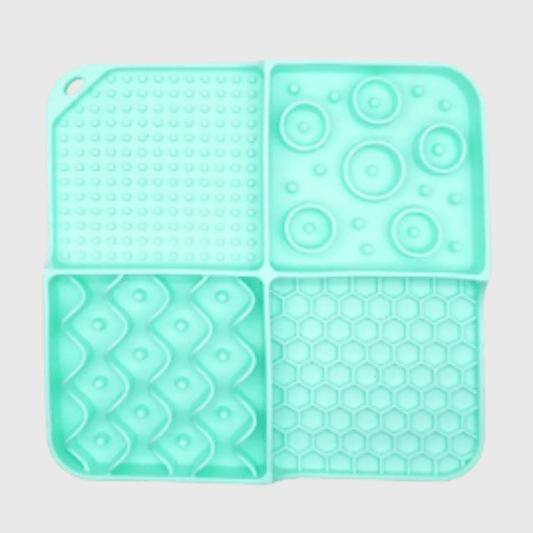 Tapis de lechage pour chien en silicone vert