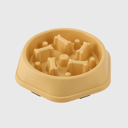 gamelle pour chien glouton beige