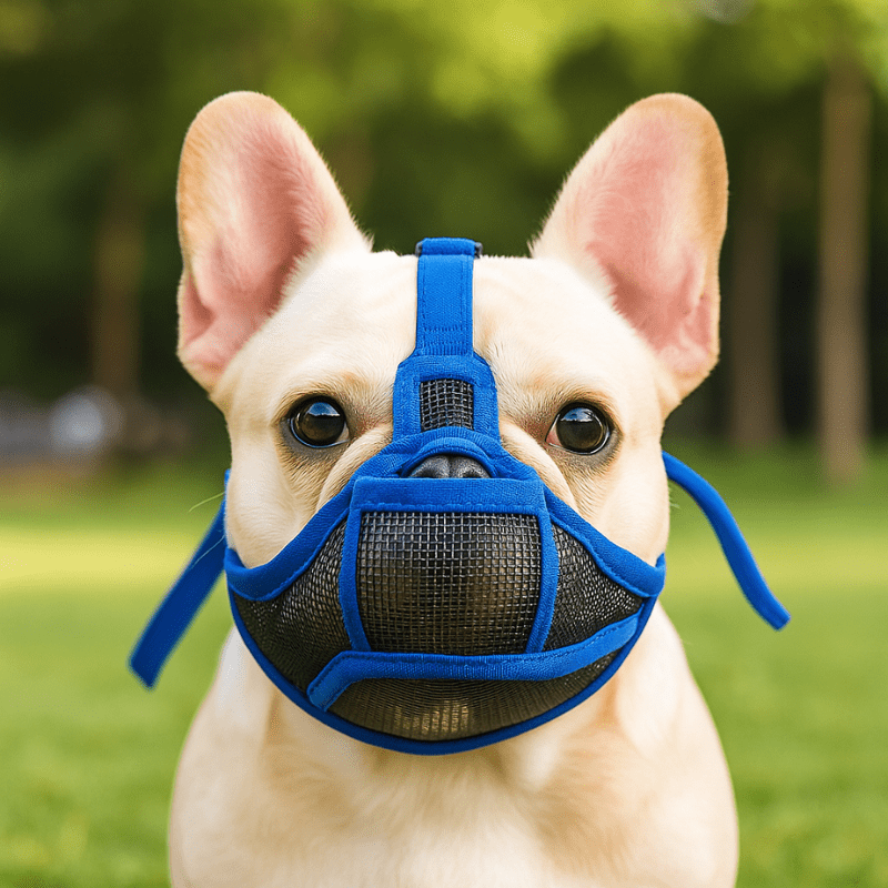 Muselière Bouledogue Français – Adaptée au Museau Court, Sécurité et Respiration Optimale