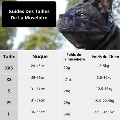 museliere bouledogue français guide des tailles