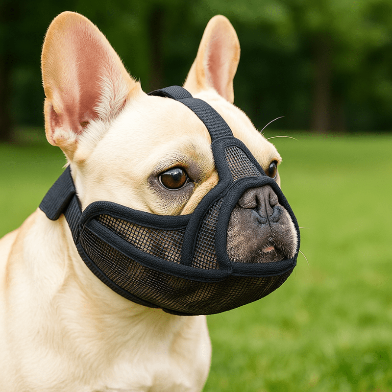 museliere bouledogue français noir